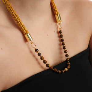 Collar color maiz y perlas